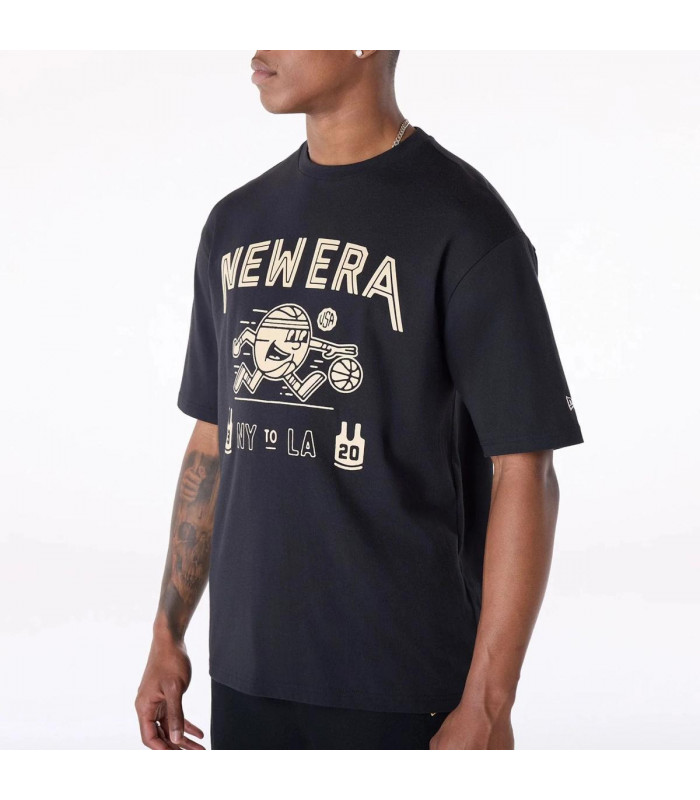 Polera Basketball  Ne Patch Negro New Era