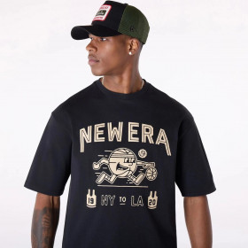 Polera Basketball  Ne Patch Negro New Era