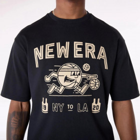 Polera Basketball  Ne Patch Negro New Era