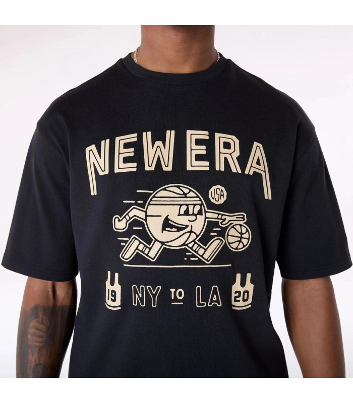 Polera Basketball  Ne Patch Negro New Era