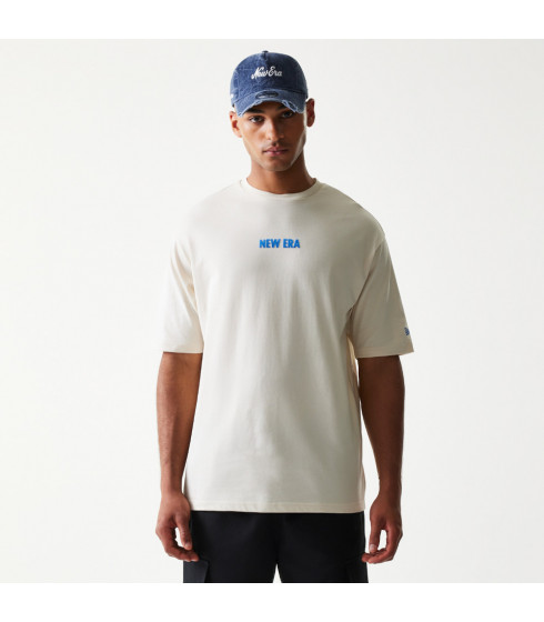 Polera New Era Cap Graphic Beige