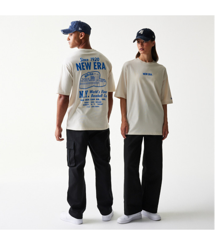 Polera New Era Cap Graphic Beige
