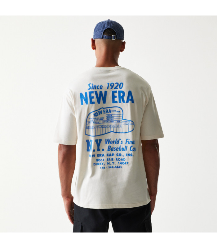Polera New Era Cap Graphic Beige