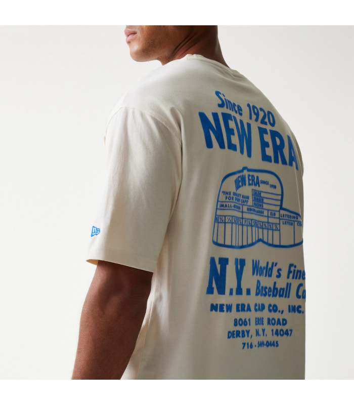Polera New Era Cap Graphic Beige