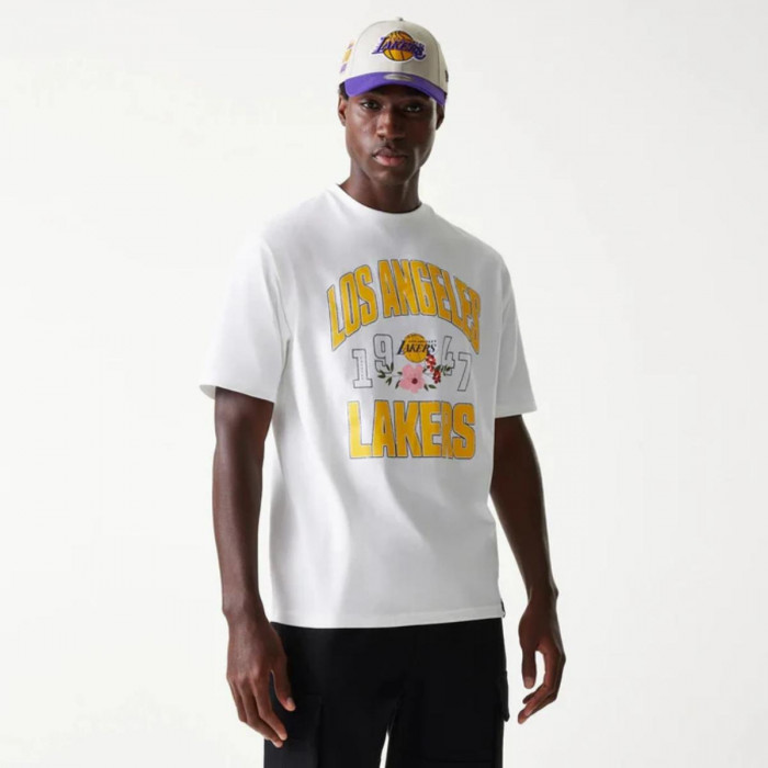 Polera Los Angeles Lakers NBA Flower White