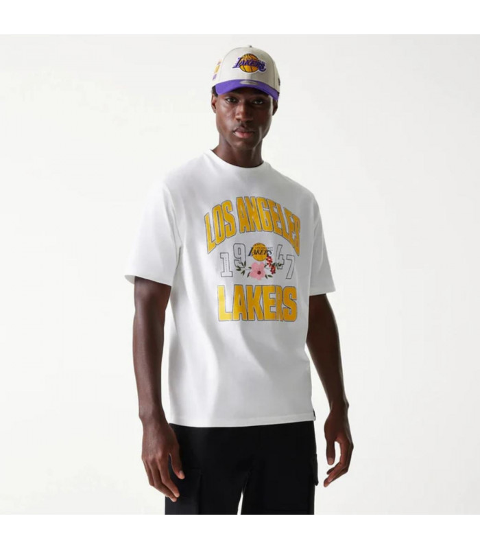 Polera Los Angeles Lakers NBA Flower White