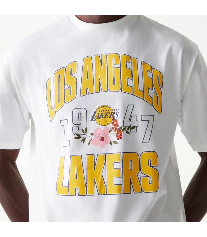 Polera Los Angeles Lakers NBA Flower White