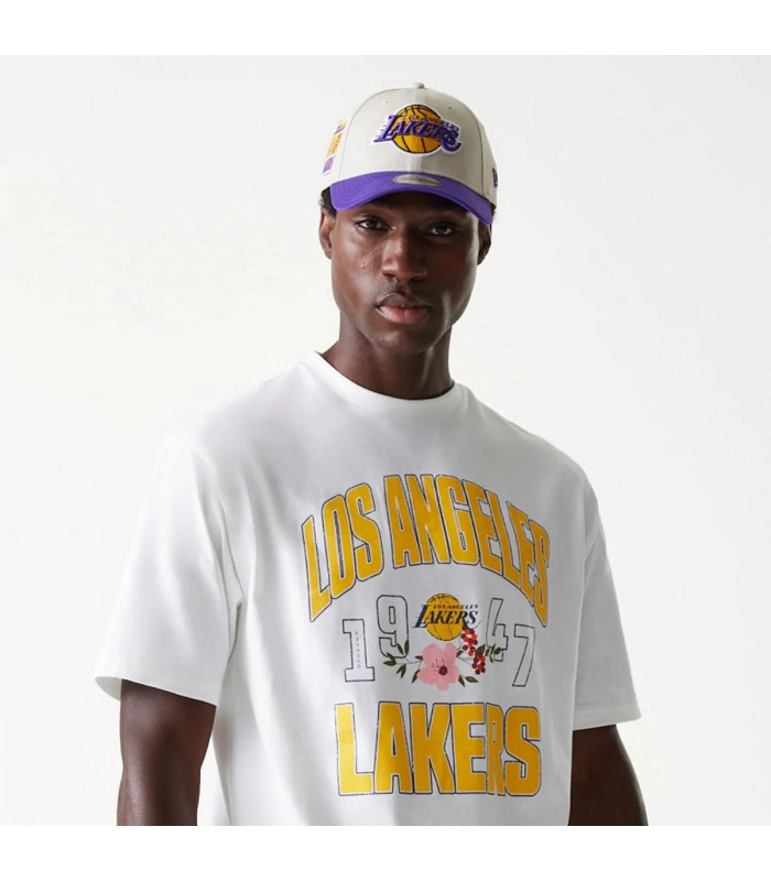 Polera Los Angeles Lakers NBA Flower White