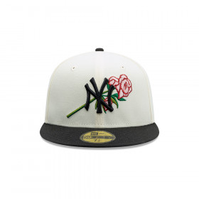 Gorra 59Fifty MLB New York Yankees MLB Pink Rose Blanco