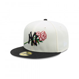 Gorra 59Fifty MLB New York Yankees MLB Pink Rose Blanco