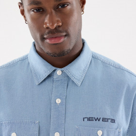 Polera T-Shirt Korea Originators Chambray Azul
