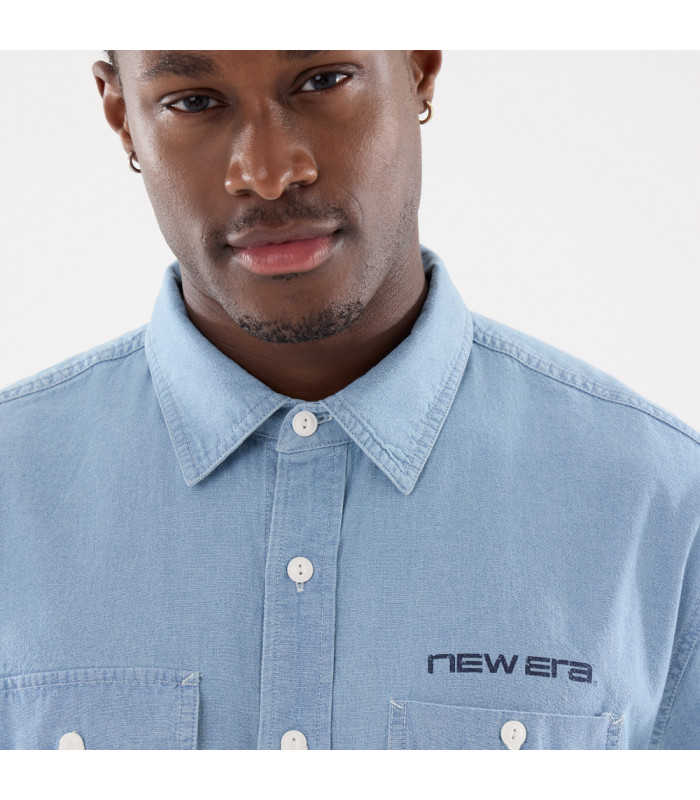 Polera T-Shirt Korea Originators Chambray Azul