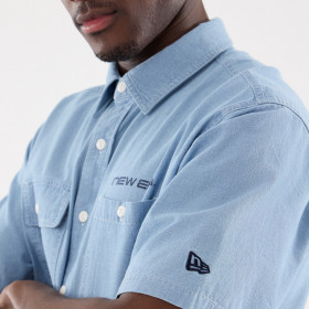 Polera T-Shirt Korea Originators Chambray Azul