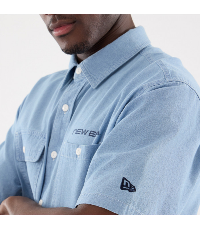 Polera T-Shirt Korea Originators Chambray Azul