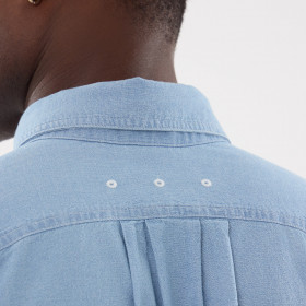 Polera T-Shirt Korea Originators Chambray Azul