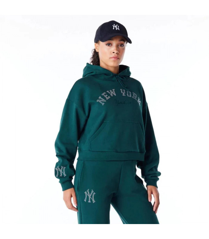 Polerón  New York Yankees MLB Diamante Verde Woman