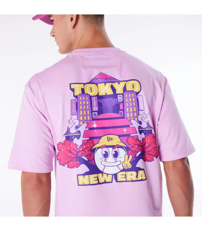 Polera New Era Brand City Graphic  Rosado
