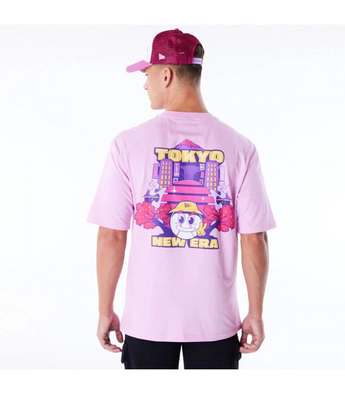 Polera New Era Brand City Graphic  Rosado