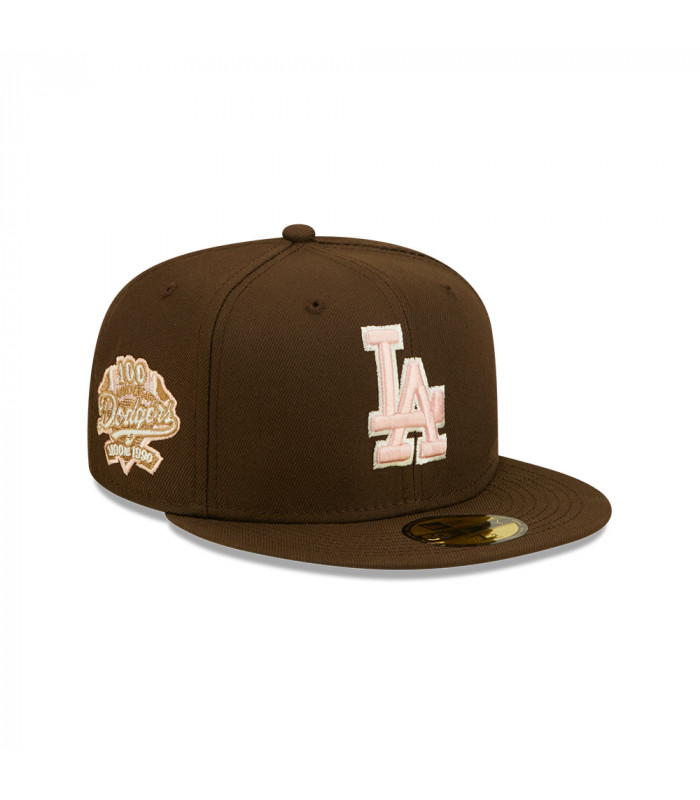 Gorra 59Fifty MLB Los Angeles Dodgers Walnut Pink Marrón