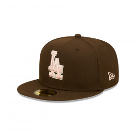 Gorra 59Fifty MLB Los Angeles Dodgers Walnut Pink Marrón