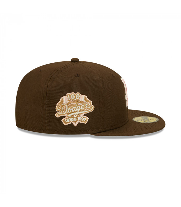 Gorra 59Fifty MLB Los Angeles Dodgers Walnut Pink Marrón