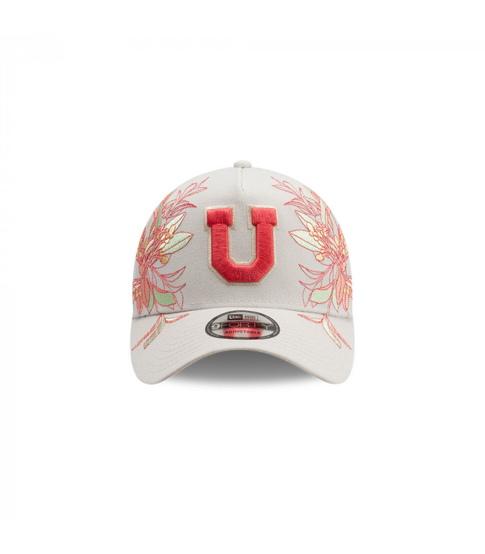 Gorra New Era 9Forty Universidad de Chile Beige Flores