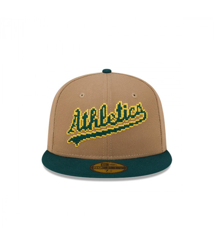 Gorra 59Fifty Oakland Athletics MLB 8-Bit Wordmark Beige