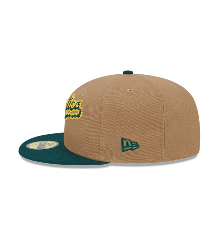 Gorra 59Fifty Oakland Athletics MLB 8-Bit Wordmark Beige