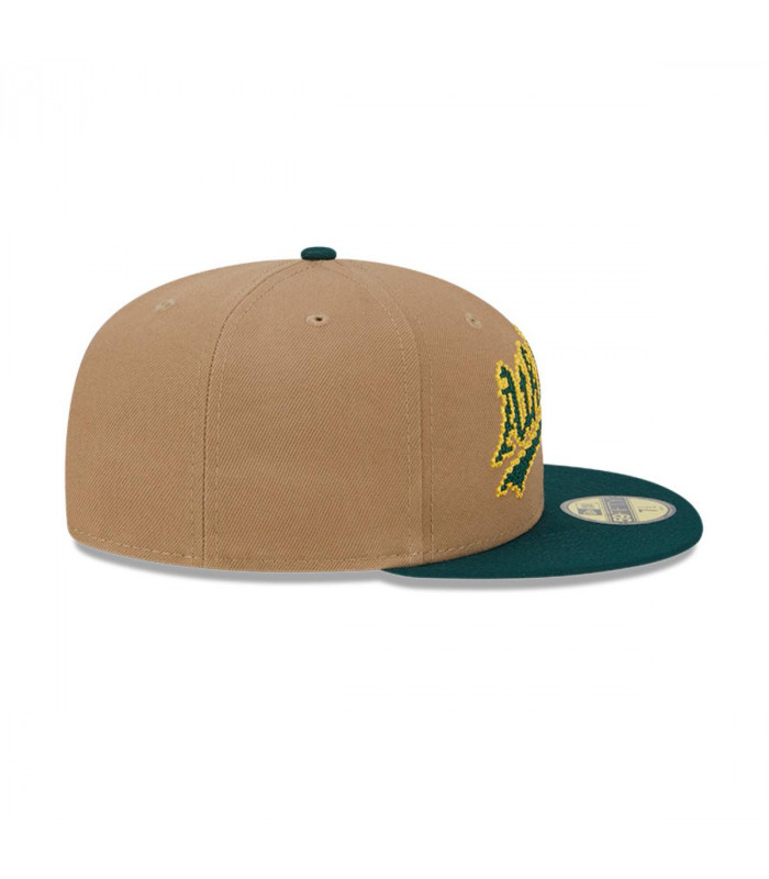 Gorra 59Fifty Oakland Athletics MLB 8-Bit Wordmark Beige