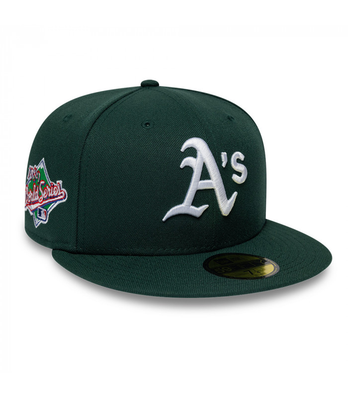 Gorra 59Fifty MLB Oakland Athletics Side Patch Verde Oscuro
