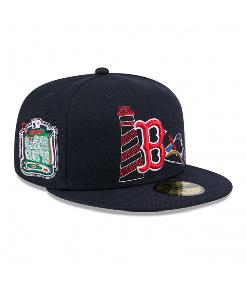 Gorra 59Fifty Boston Red Sox MLB State Stitch Navy