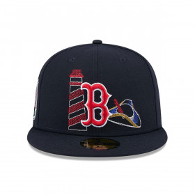 Gorra 59Fifty Boston Red Sox MLB State Stitch Navy
