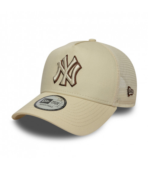 Gorra 9Forty AF MLB New York Yankees Team Outline Beige