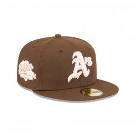 Gorra 59Fifty MLB Oakland Athletics Walnut Pink Marrón