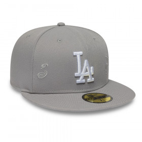 Gorra 59Fifty MLB Los Angeles Dodgers Paisley Embroidery Gris