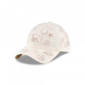 Gorra Casual Classic NFL All Over Bad Bunny Super Tazón Blanco