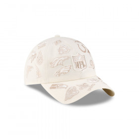 Gorra Casual Classic NFL All Over Bad Bunny Super Tazón Blanco