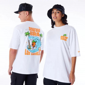 Polera New Era Brand City Graphic White