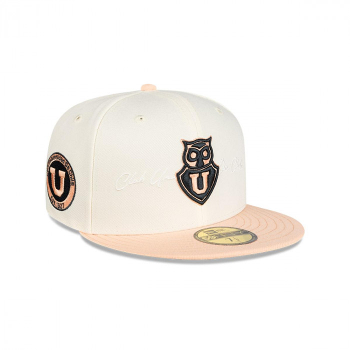 Gorra 59Fifty Universidad de Chile Futbol White and Pink