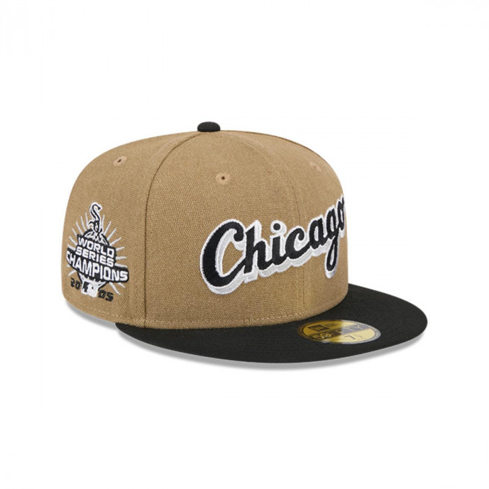 Gorro 59fifty MLB Chicago Blanco Sox Canvas Crown Med Beige
