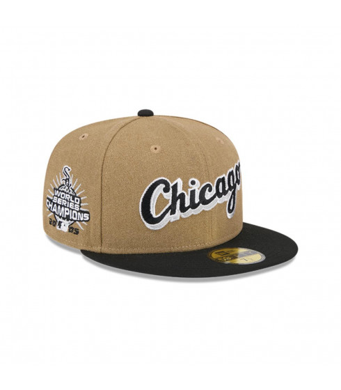 Gorro 59fifty MLB Chicago Blanco Sox Canvas Crown Med Beige