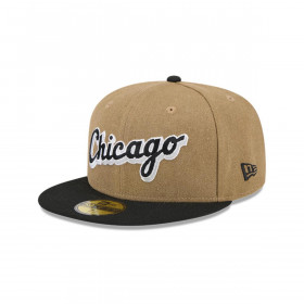 Gorro 59fifty MLB Chicago Blanco Sox Canvas Crown Med Beige