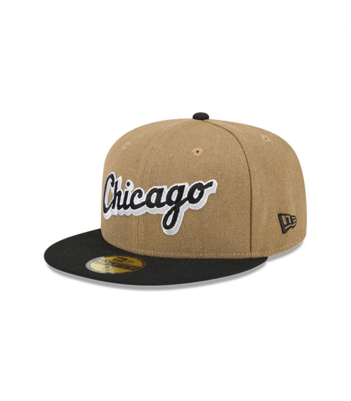Gorro 59fifty MLB Chicago Blanco Sox Canvas Crown Med Beige