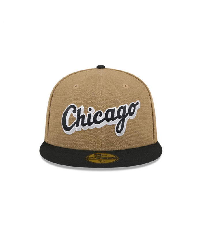 Gorro 59fifty MLB Chicago Blanco Sox Canvas Crown Med Beige