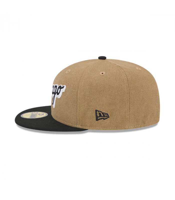 Gorro 59fifty MLB Chicago Blanco Sox Canvas Crown Med Beige
