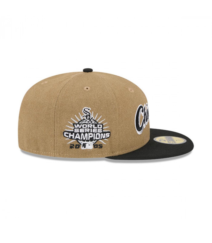 Gorro 59fifty MLB Chicago Blanco Sox Canvas Crown Med Beige