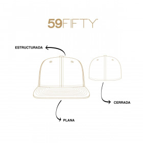 Gorro 59fifty MLB Chicago Blanco Sox Canvas Crown Med Beige
