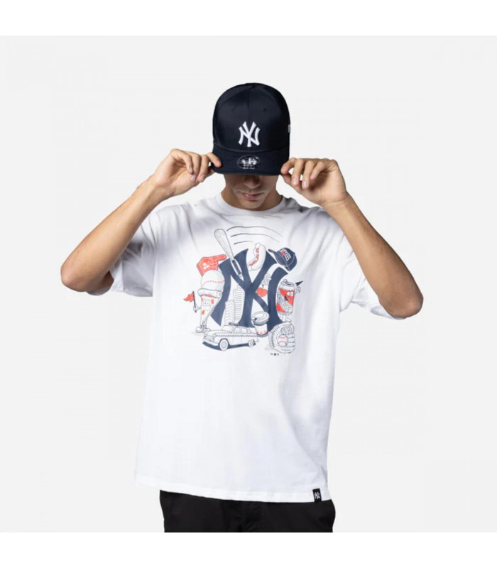 Polera New York Yankees MLB Food Graphic Blanco