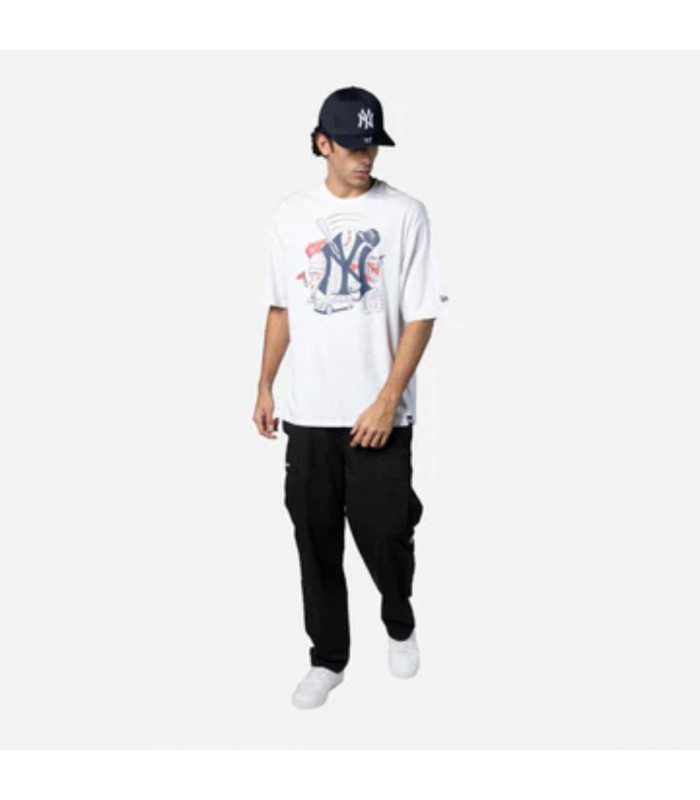 Polera New York Yankees MLB Food Graphic Blanco