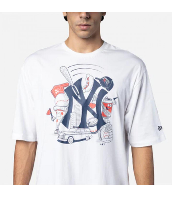 Polera New York Yankees MLB Food Graphic Blanco